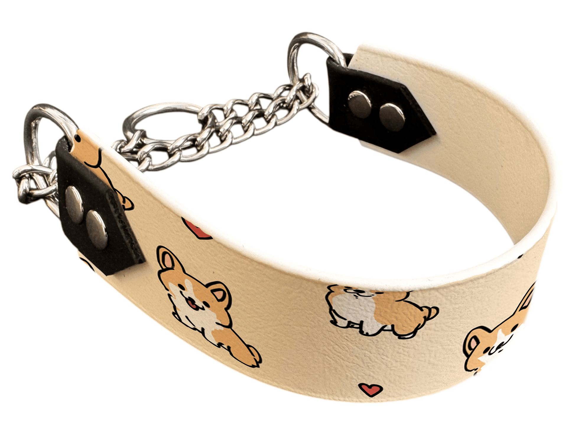 L'atelier du Fourmilier Martingales 40 352 Martingale pour chien en BioThane® imprimé – Collection Saint Valentin – 38mm