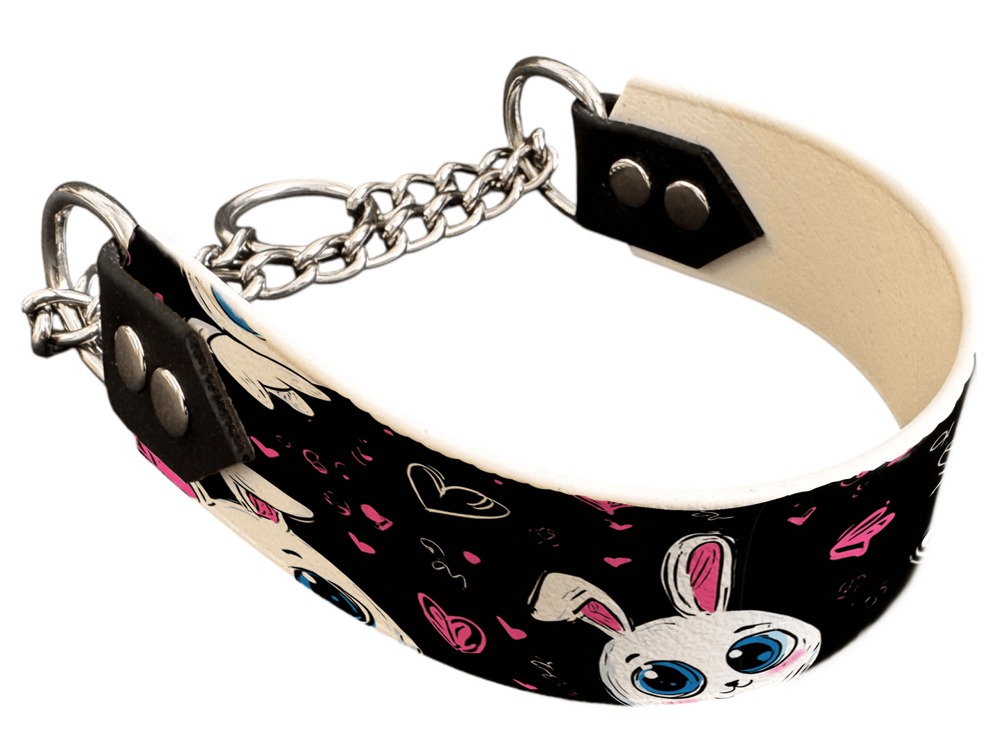 L'atelier du Fourmilier Martingales 40 353 Martingale pour chien en BioThane® imprimé – Collection Saint Valentin – 38mm