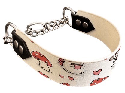 L'atelier du Fourmilier Martingales 40 354 Martingale pour chien en BioThane® imprimé – Collection Saint Valentin – 38mm