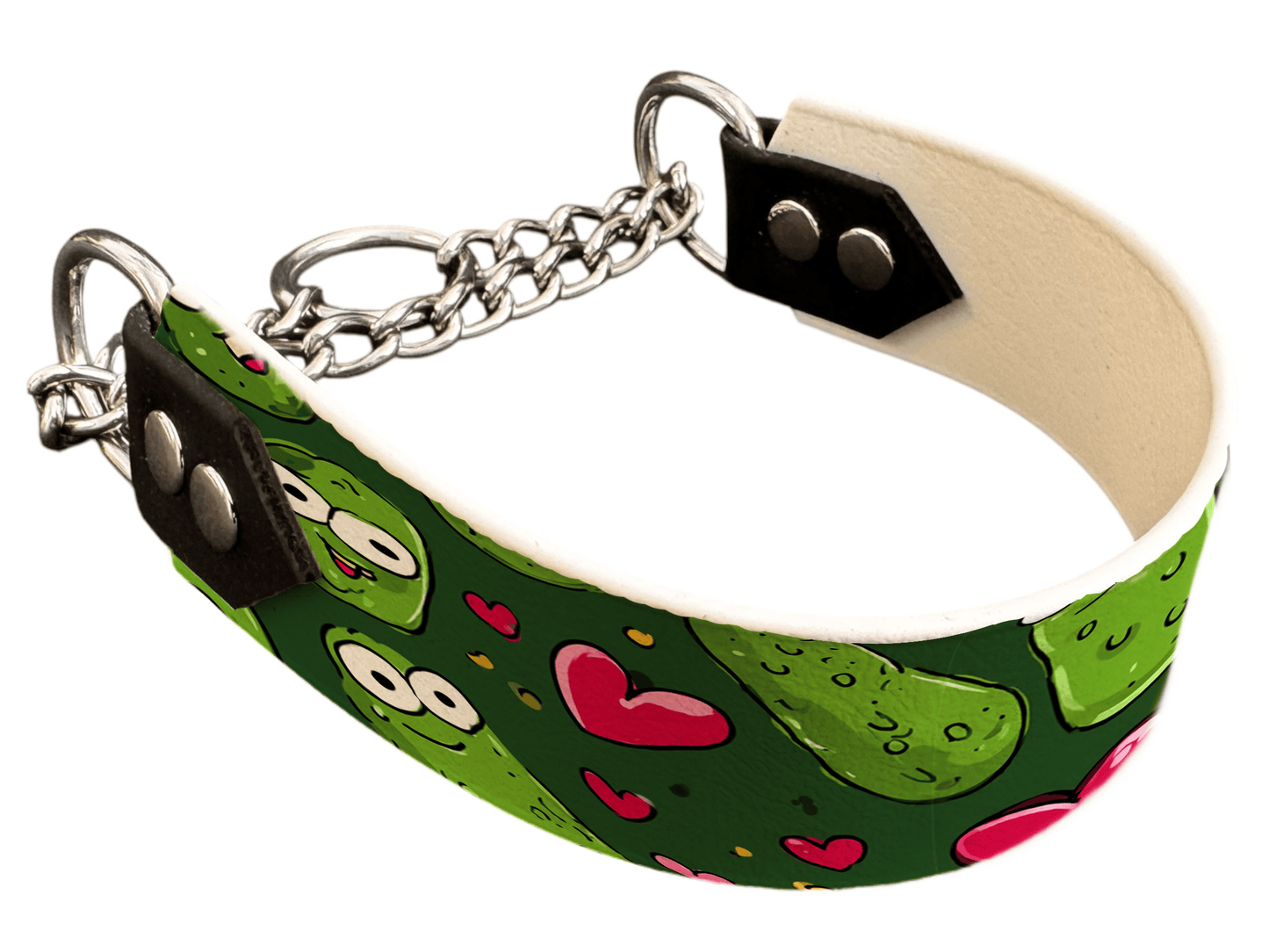 L'atelier du Fourmilier Martingales 40 359 Martingale pour chien en BioThane® imprimé – Collection Saint Valentin – 38mm