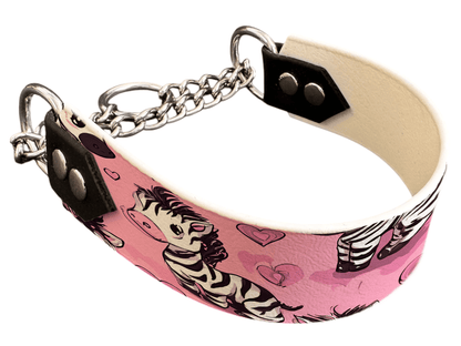 L'atelier du Fourmilier Martingales 40 361 Martingale pour chien en BioThane® imprimé – Collection Saint Valentin – 38mm