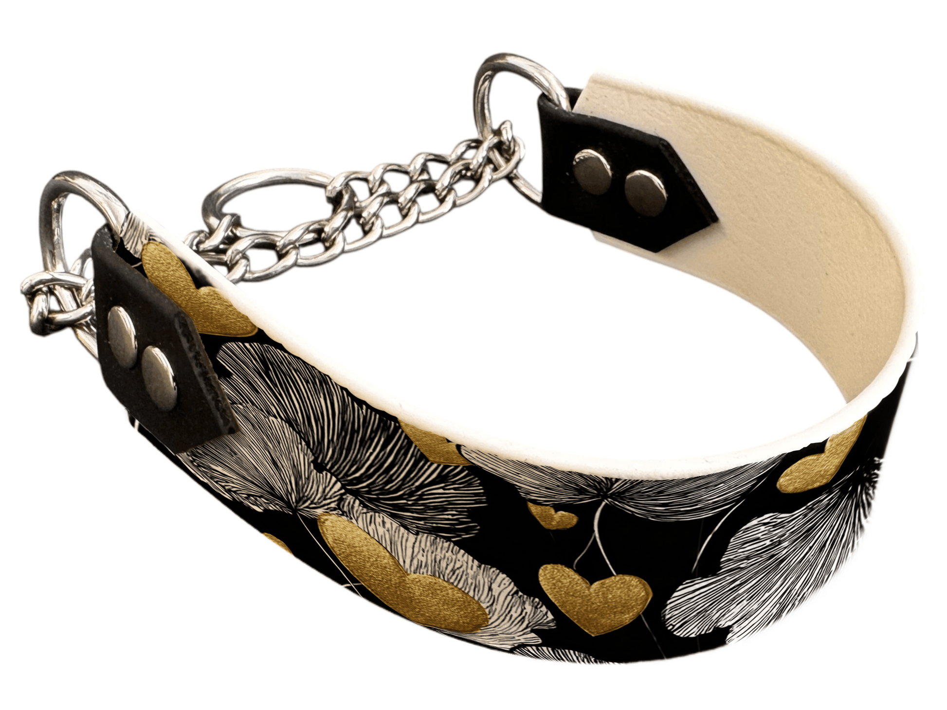 L'atelier du Fourmilier Martingales 40 362 Martingale pour chien en BioThane® imprimé – Collection Saint Valentin – 38mm
