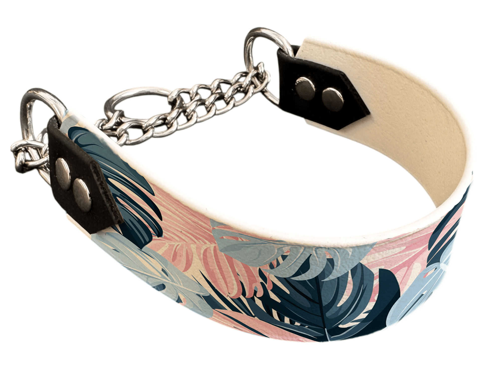L'atelier du Fourmilier Martingales 40 363 Martingale pour chien en BioThane® imprimé – Collection plantes et fleurs – 38mm