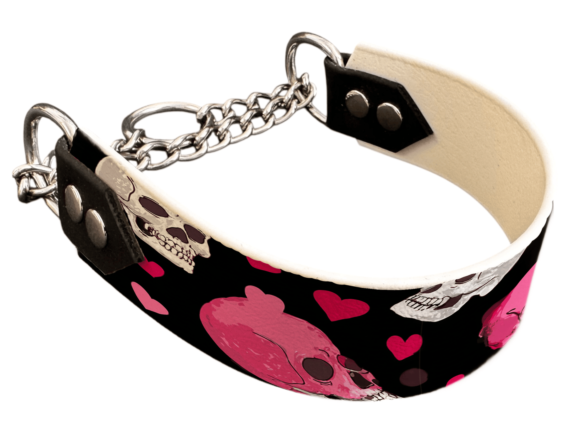 L'atelier du Fourmilier Martingales 40 365 Martingale pour chien en BioThane® imprimé – Collection Saint Valentin – 38mm
