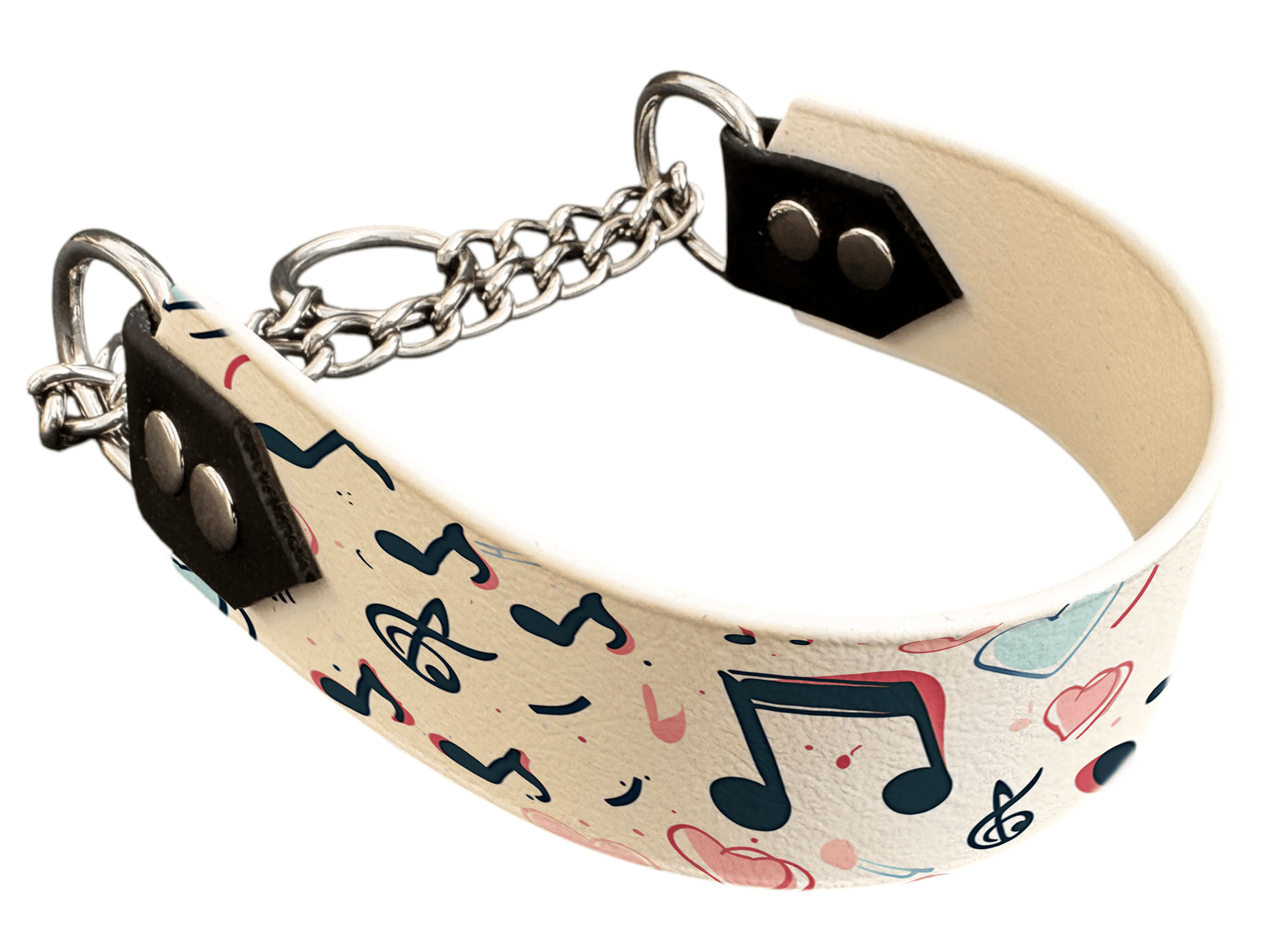 L'atelier du Fourmilier Martingales 40 369 Martingale pour chien en BioThane® imprimé – Collection Saint Valentin – 38mm