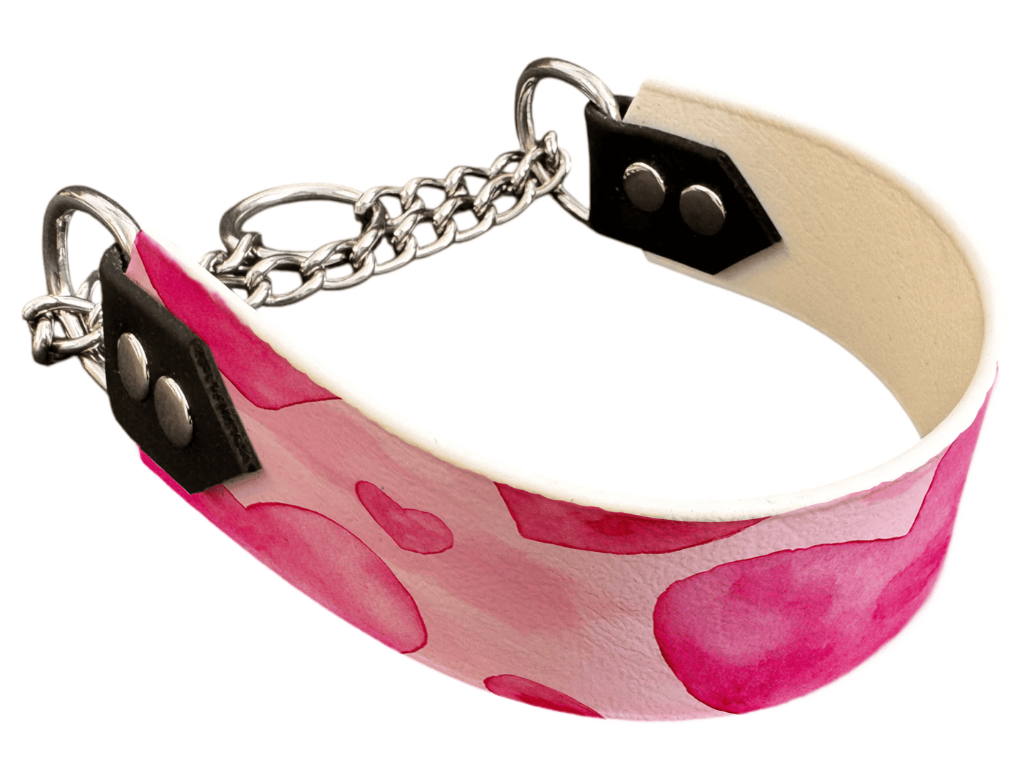 L'atelier du Fourmilier Martingales 40 371 Martingale pour chien en BioThane® imprimé – Collection Saint Valentin – 38mm