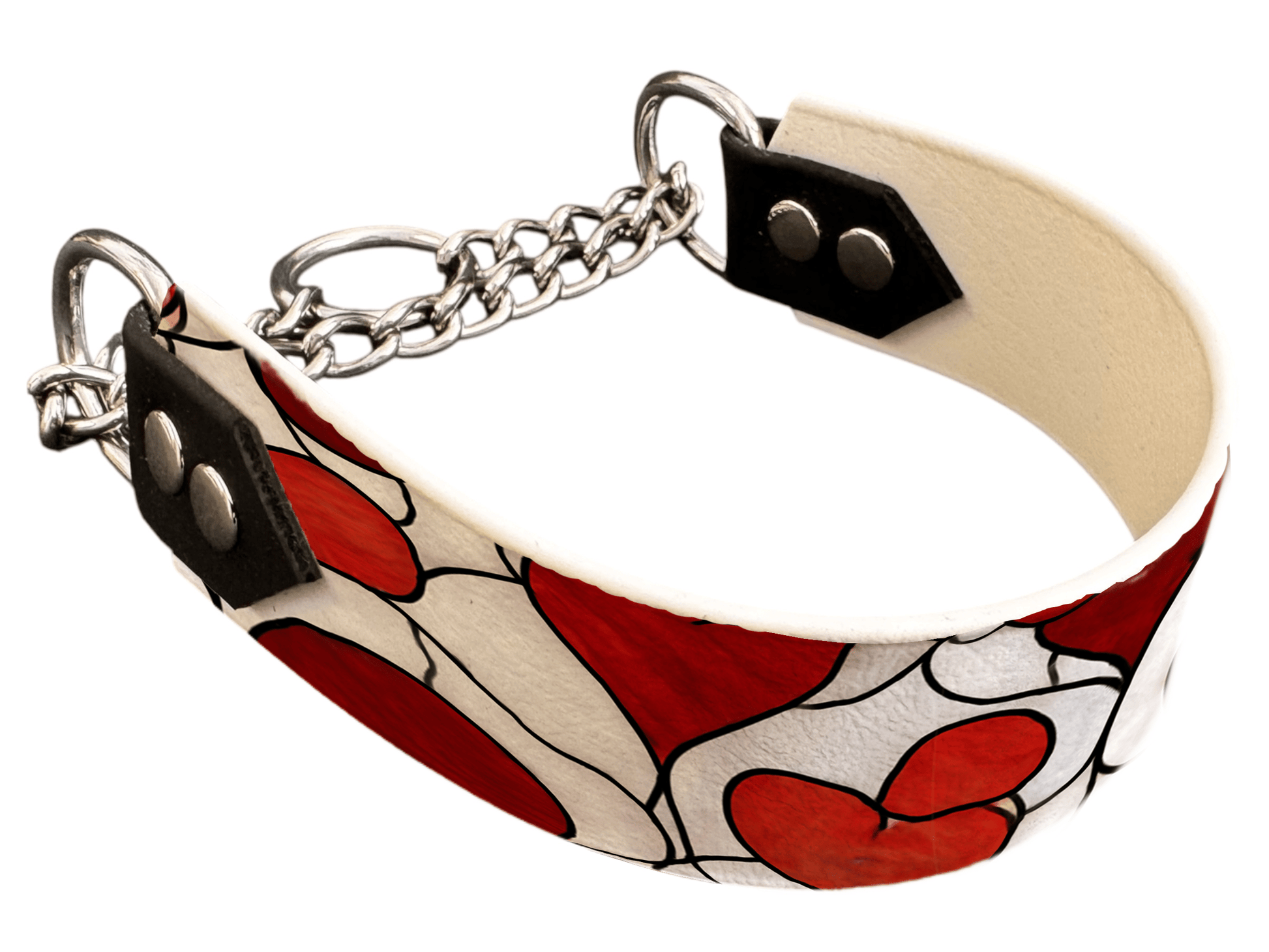 L'atelier du Fourmilier Martingales 40 372 Martingale pour chien en BioThane® imprimé – Collection Saint Valentin – 38mm