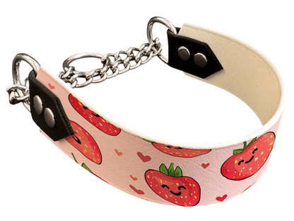 L'atelier du Fourmilier Martingales 40 377 Martingale pour chien en BioThane® imprimé – Collection Saint Valentin – 38mm