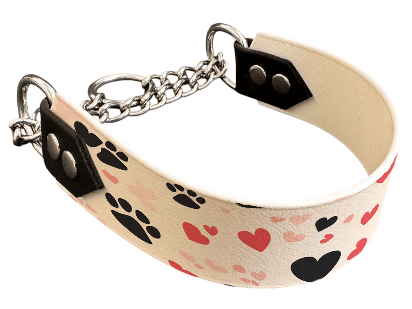 L'atelier du Fourmilier Martingales 40 378 Martingale pour chien en BioThane® imprimé – Collection Saint Valentin – 38mm