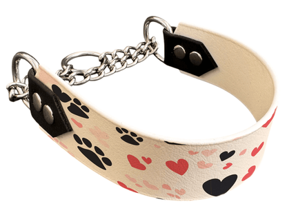 L'atelier du Fourmilier Martingales 40 378 Martingale pour chien en BioThane® imprimé – Collection Saint Valentin – 38mm