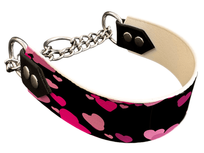 L'atelier du Fourmilier Martingales 40 380 Martingale pour chien en BioThane® imprimé – Collection Saint Valentin – 38mm