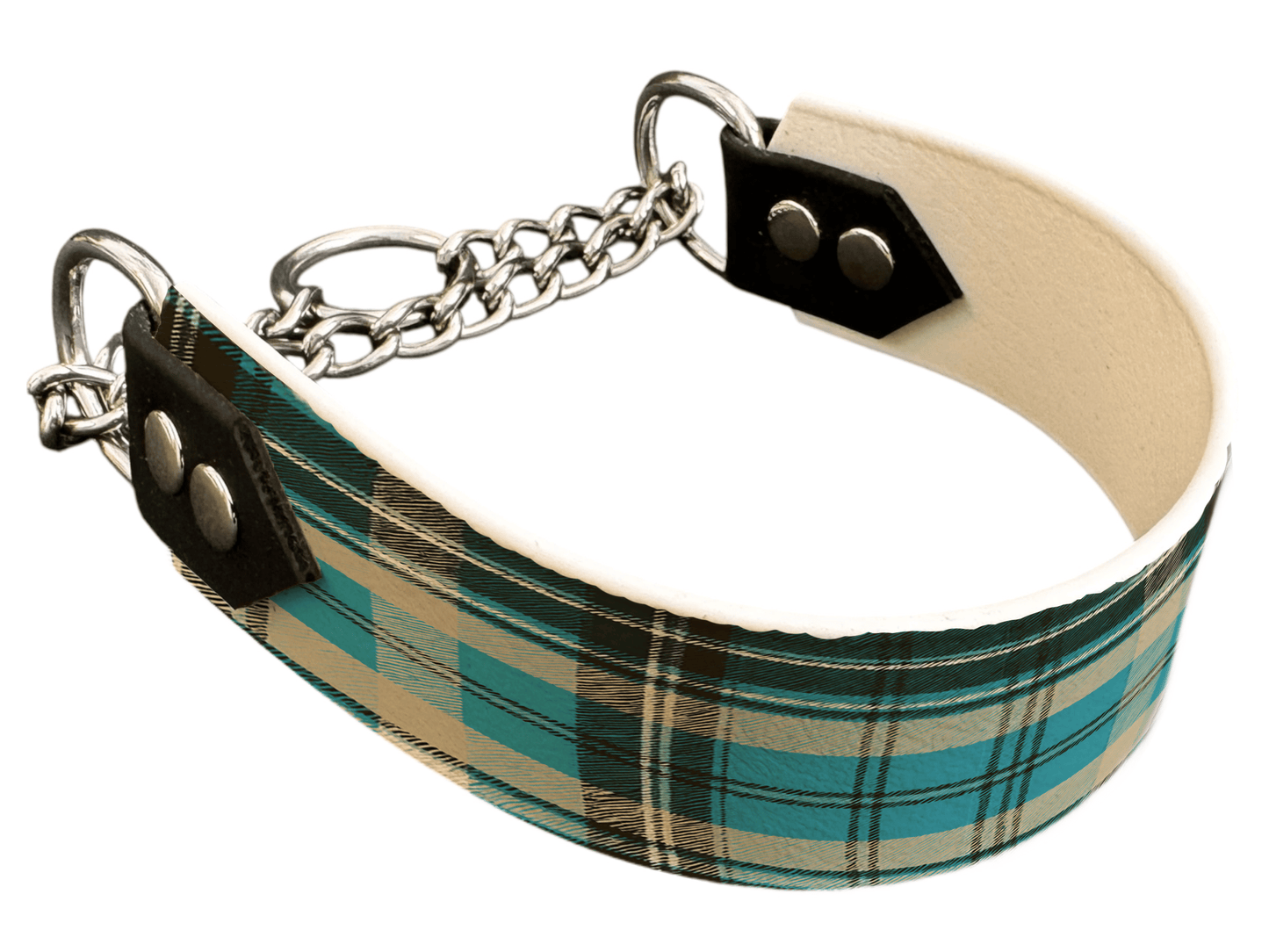 L'atelier du Fourmilier Martingales 40 382 Martingale pour chien en BioThane® imprimé – Collection tartan– 38mm