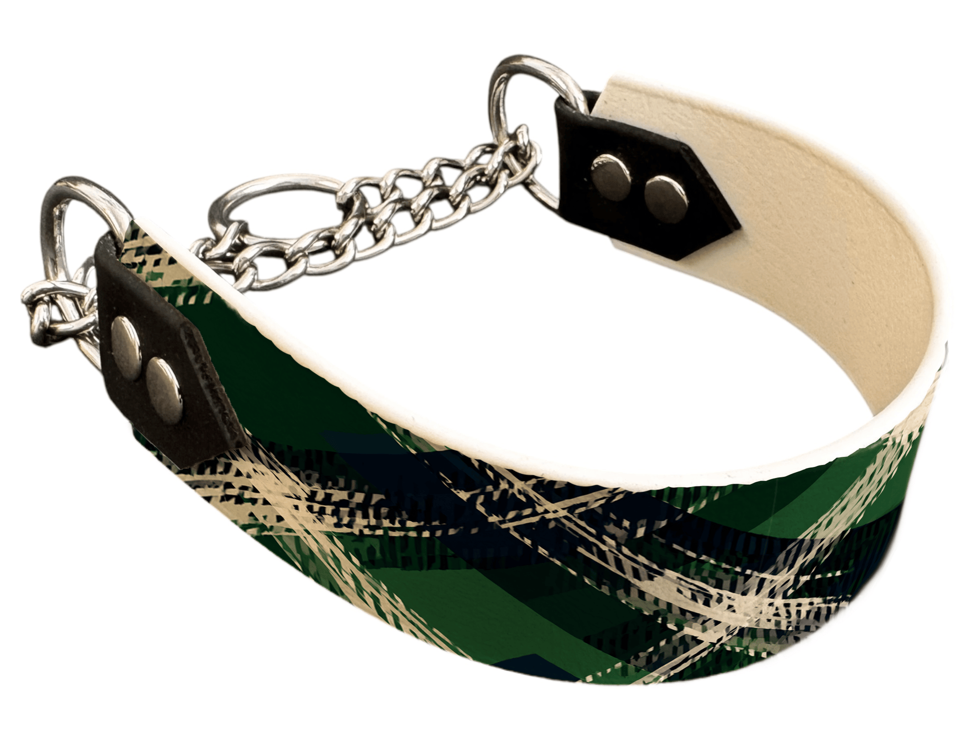 L'atelier du Fourmilier Martingales 40 386 Martingale pour chien en BioThane® imprimé – Collection tartan– 38mm