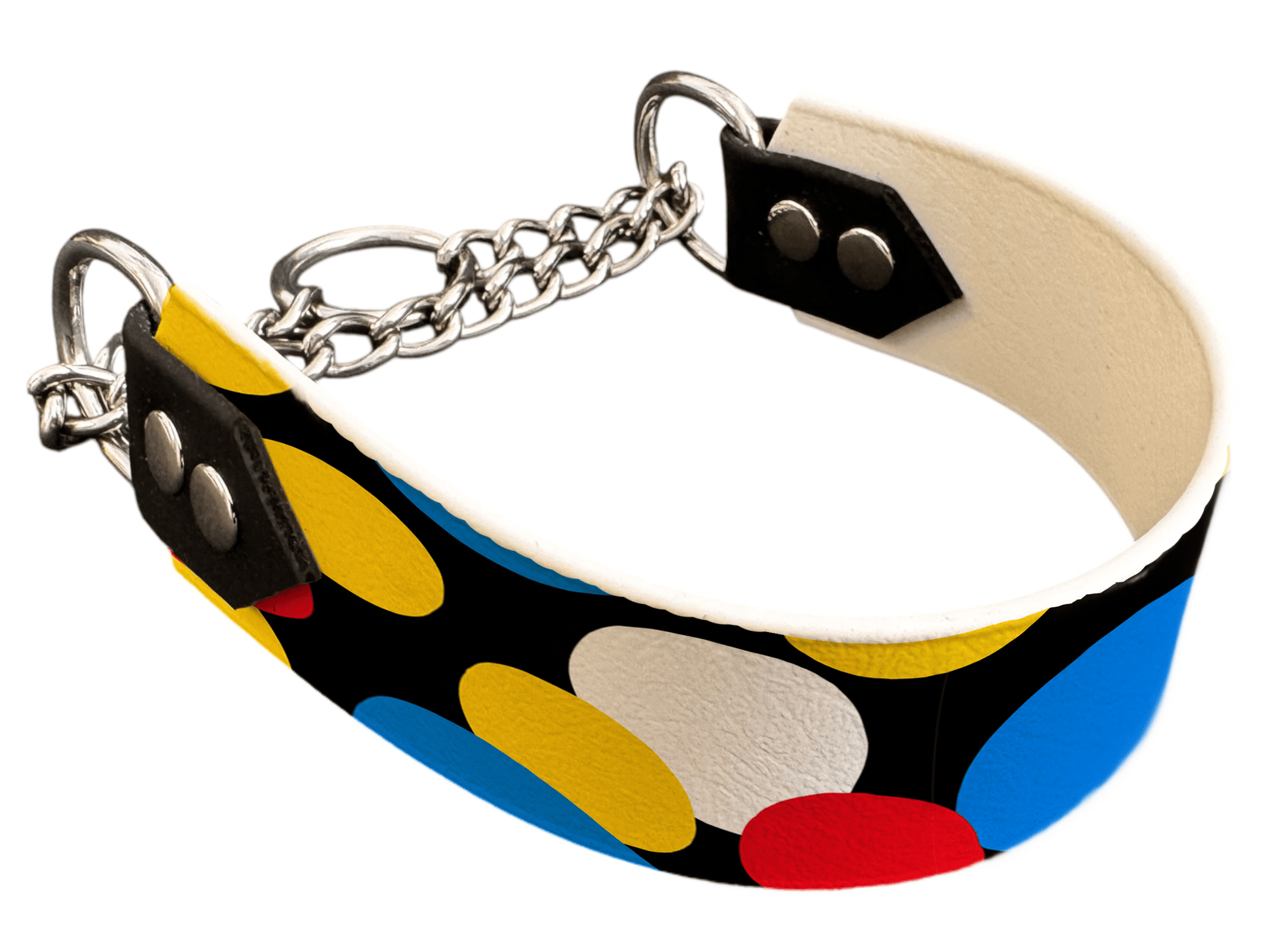 L'atelier du Fourmilier Martingales 40 407 Martingale pour chien en BioThane® imprimé – Collection pop art– 38mm