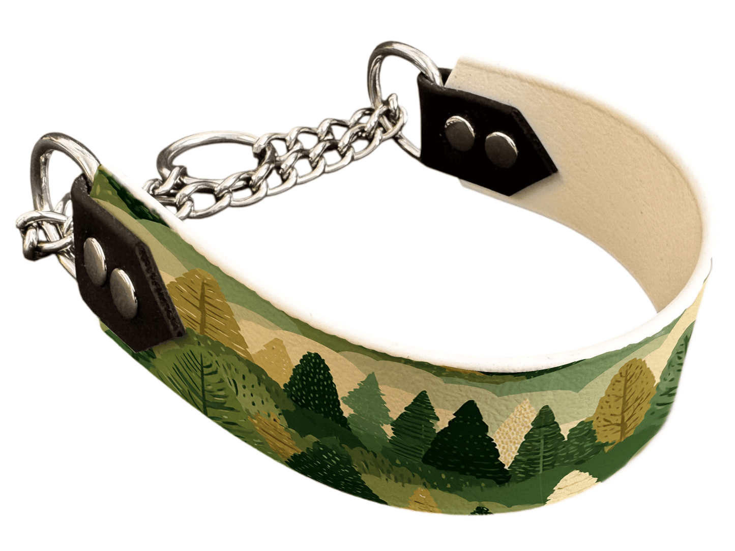 L'atelier du Fourmilier Martingales 40 410 Martingale pour chien en BioThane® imprimé – Collection paysage– 38mm