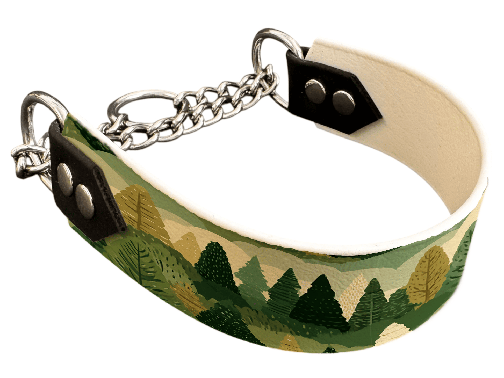L'atelier du Fourmilier Martingales 40 410 Martingale pour chien en BioThane® imprimé – Collection paysage– 38mm