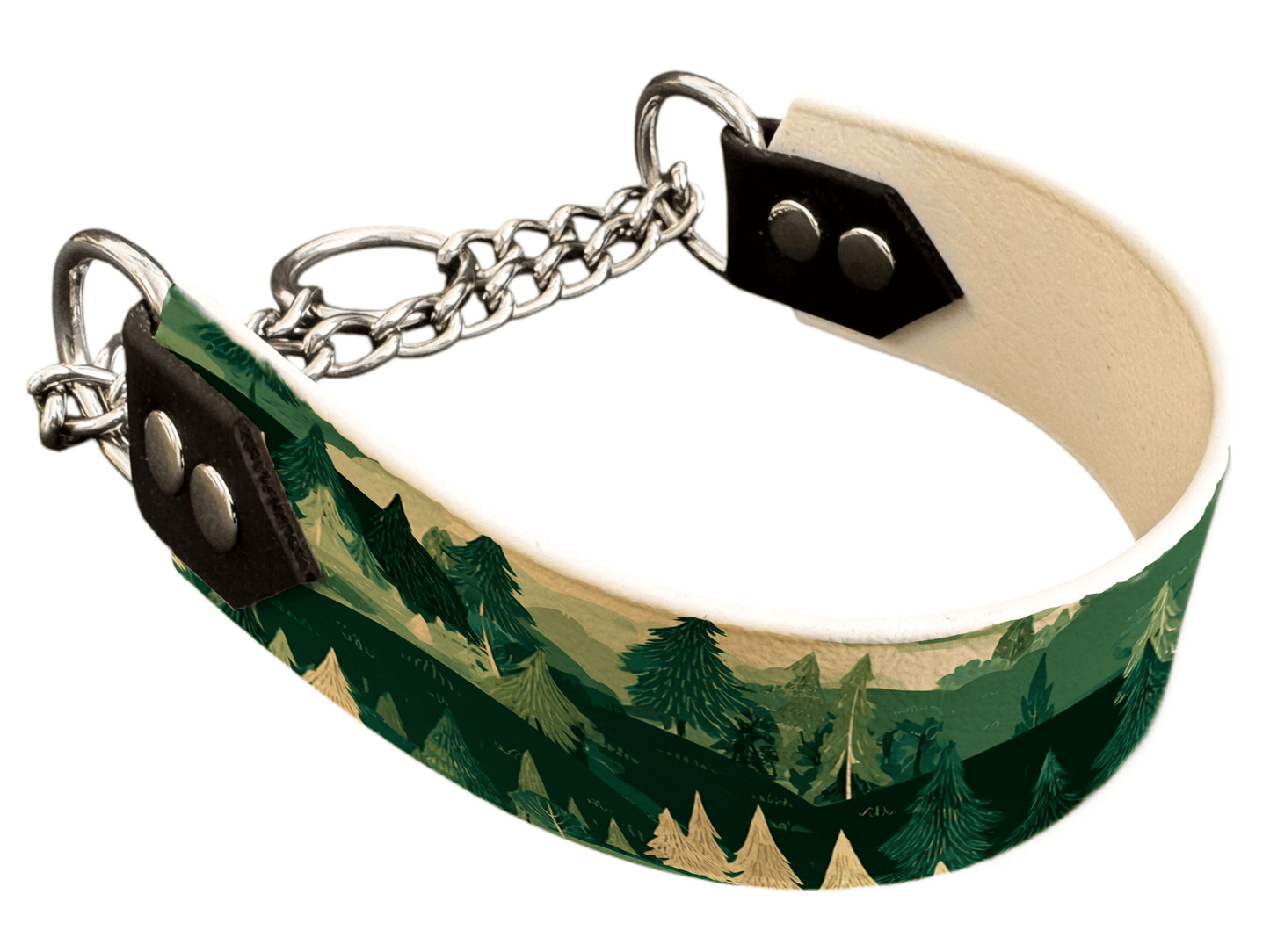 L'atelier du Fourmilier Martingales 40 411 Martingale pour chien en BioThane® imprimé – Collection paysage– 38mm