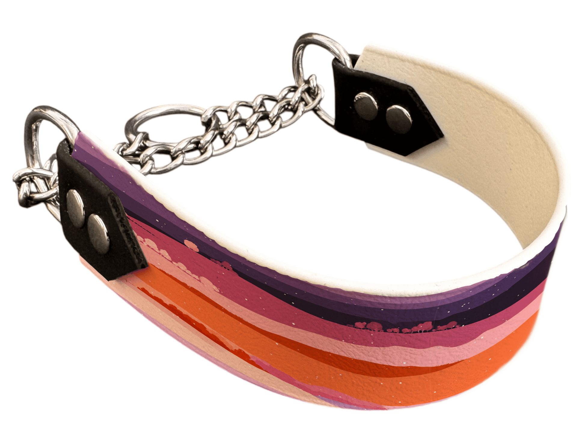 L'atelier du Fourmilier Martingales 40 414 Martingale pour chien en BioThane® imprimé – Collection paysage– 38mm