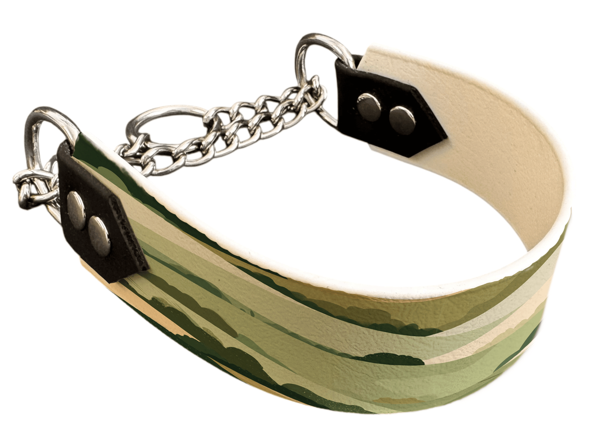 L'atelier du Fourmilier Martingales 40 418 Martingale pour chien en BioThane® imprimé – Collection paysage– 38mm