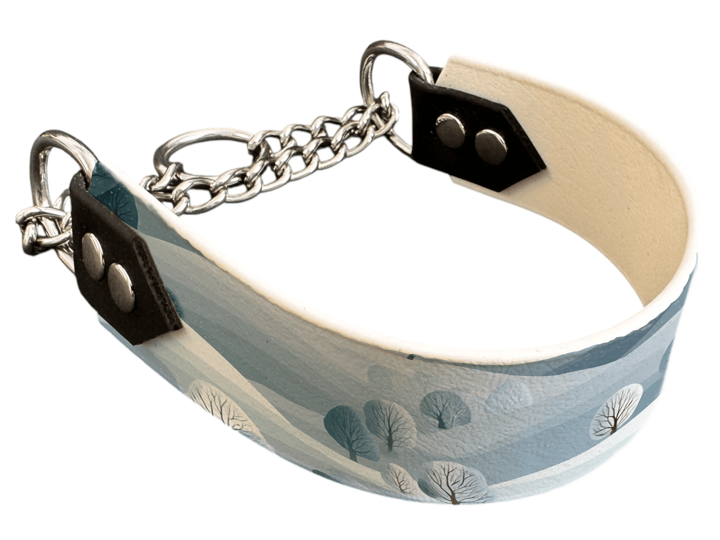 L'atelier du Fourmilier Martingales 40 420 Martingale pour chien en BioThane® imprimé – Collection paysage– 38mm