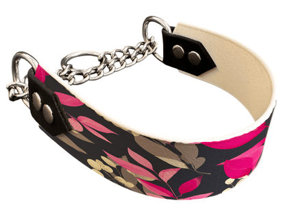 L'atelier du Fourmilier Martingales 40 426 Martingale pour chien en BioThane® imprimé – Collection plantes et fleurs – 38mm