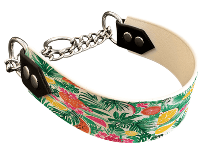 L'atelier du Fourmilier Martingales 40 Martingale pour chien en BioThane® imprimé – Collection plantes et fleurs – 38mm