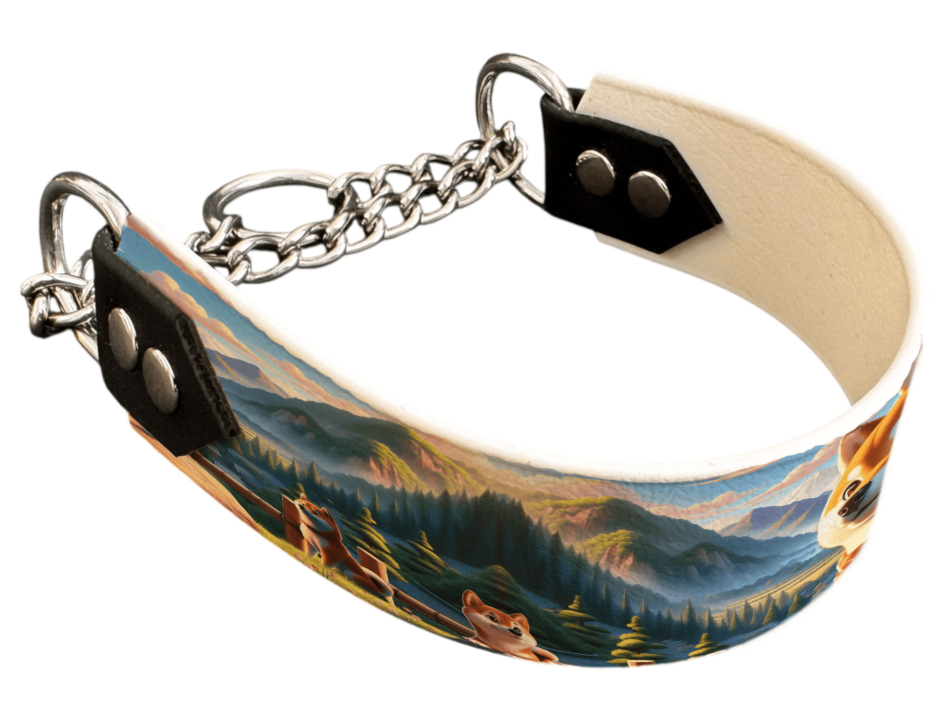 L'atelier du Fourmilier Martingales 42 Martingale pour chien en BioThane® imprimé – Collection chiens– 38mm