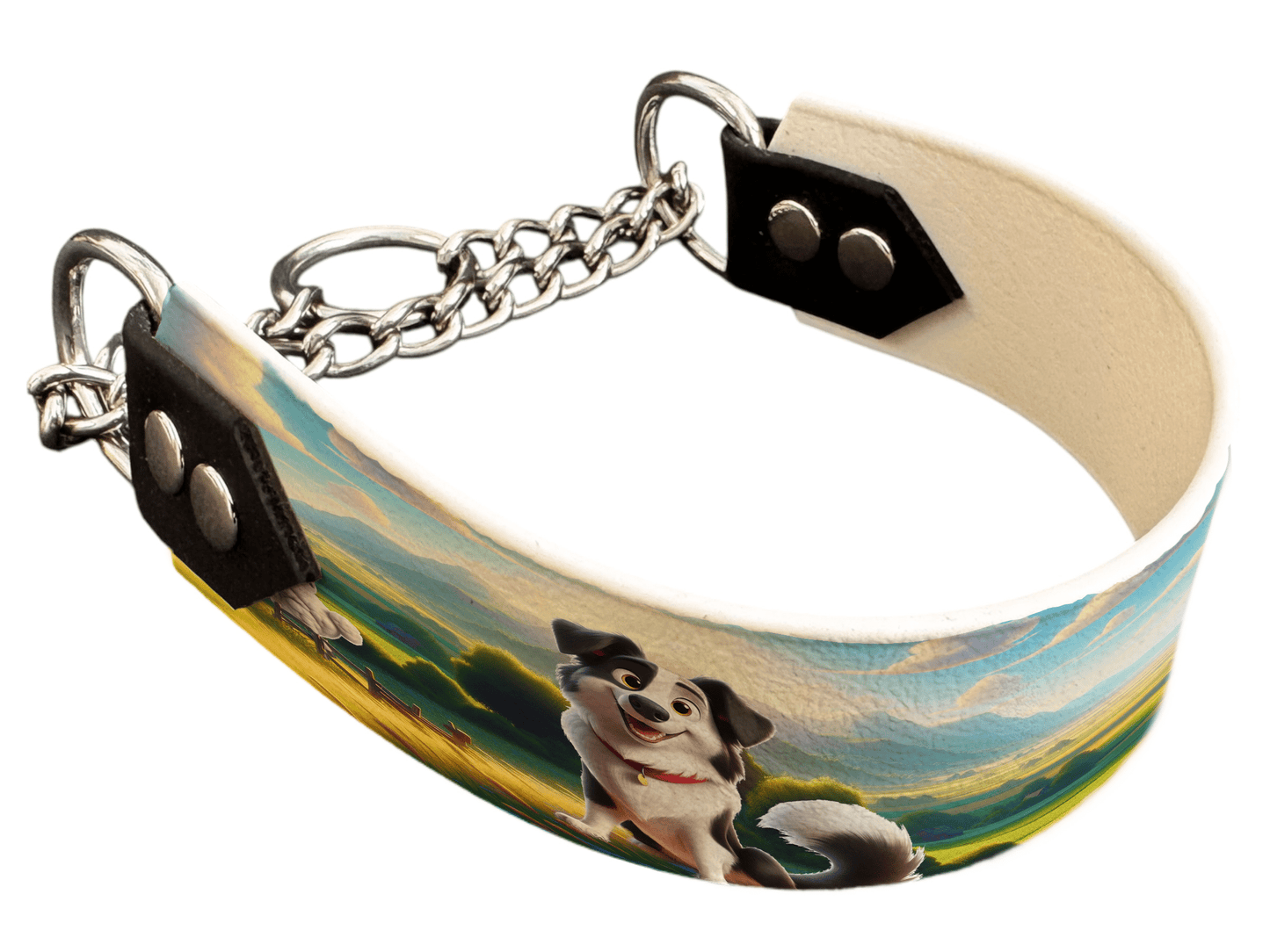 L'atelier du Fourmilier Martingales 44 Martingale pour chien en BioThane® imprimé – Collection chiens– 38mm