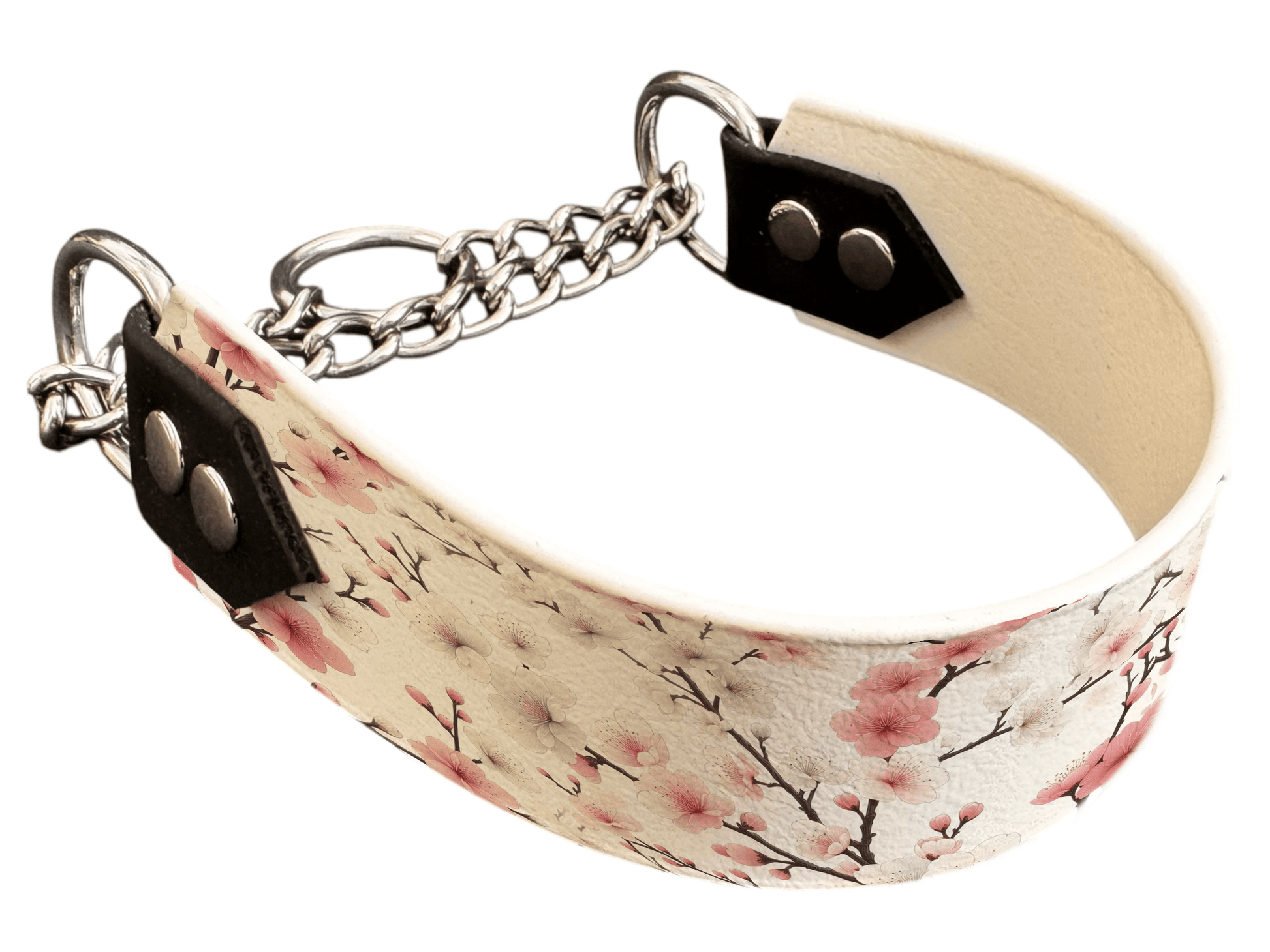 L'atelier du Fourmilier Martingales 48 Martingale pour chien en BioThane® imprimé – Collection plantes et fleurs – 38mm