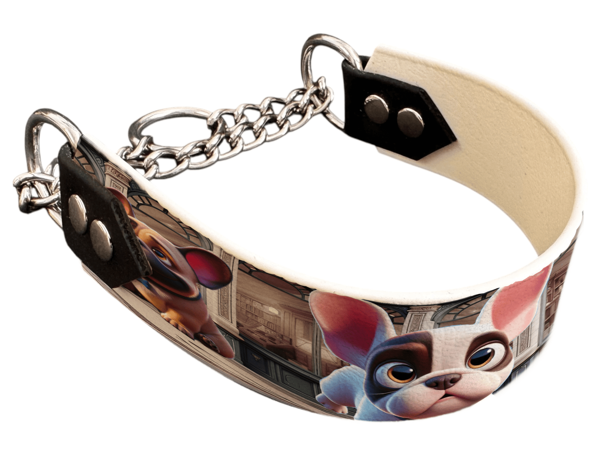 L'atelier du Fourmilier Martingales 51 Martingale pour chien en BioThane® imprimé – Collection chiens– 38mm