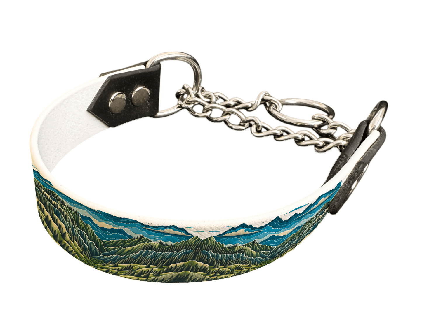 L'atelier du Fourmilier Martingales 53 Martingale pour chien en BioThane® imprimé – Collection paysage– 25mm