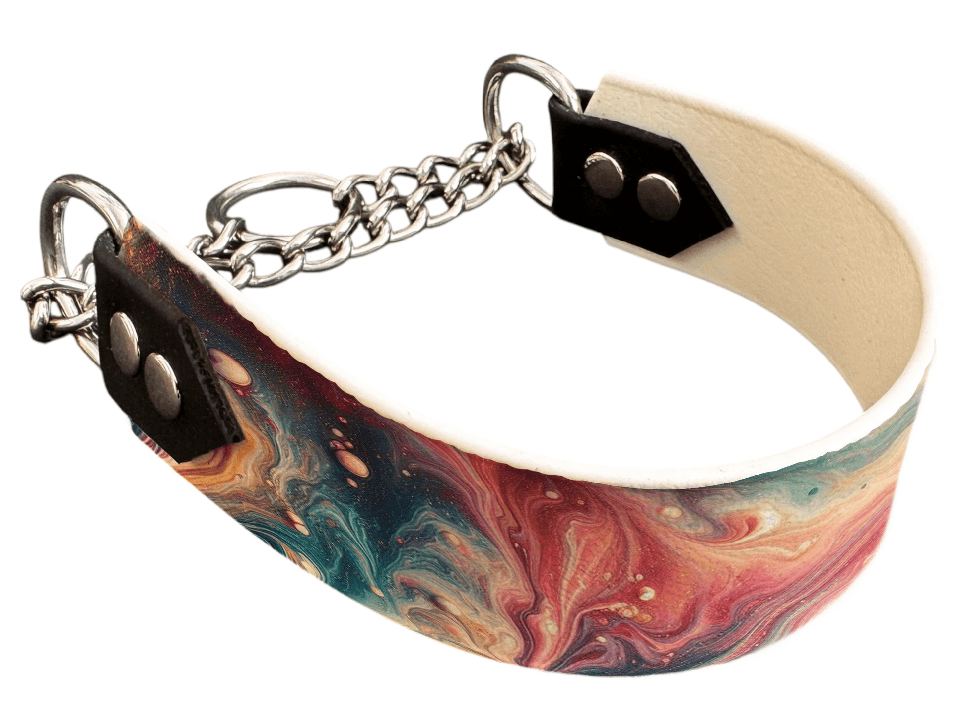 L'atelier du Fourmilier Martingales 6 Martingale pour chien en BioThane® imprimé – Collection abstrait – 38mm