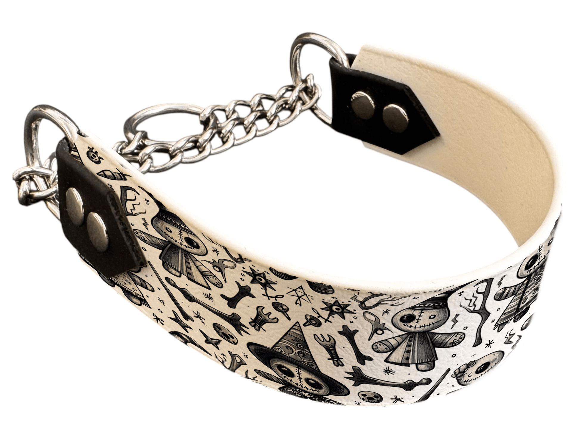 L'atelier du Fourmilier Martingales 60 Martingale pour chien en BioThane® imprimé – Collection Halloween– 38mm