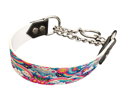 L'atelier du Fourmilier Martingales 68 Martingale pour chien en BioThane® imprimé – Collection nuages– 25mm