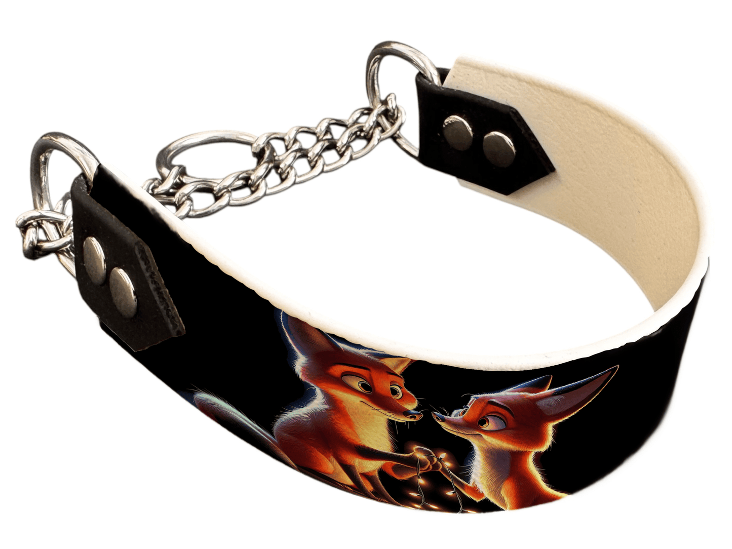 L'atelier du Fourmilier Martingales 74 Martingale pour chien en BioThane® imprimé – Collection animaux pop/kawaii – 38mm