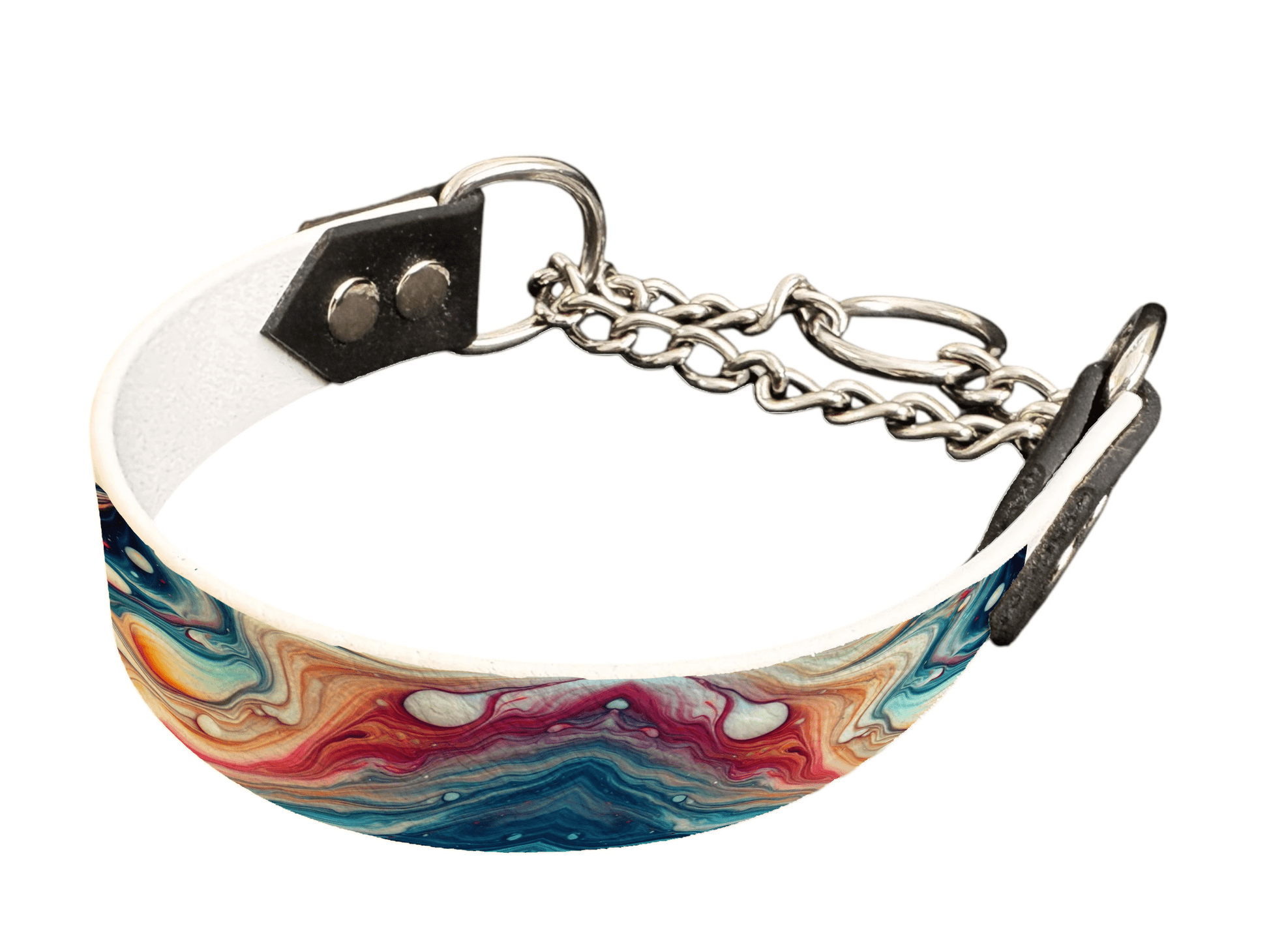 L'atelier du Fourmilier Martingales 8 Martingale pour chien en BioThane® imprimé – Collection abstrait – 25mm