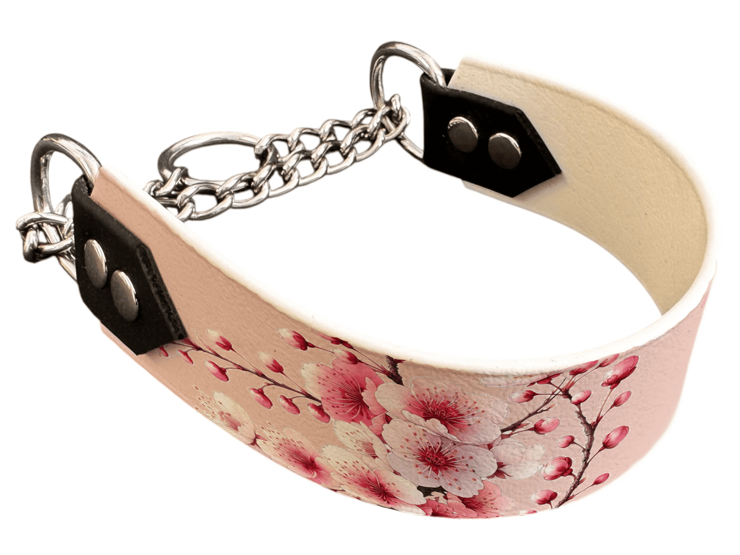 L'atelier du Fourmilier Martingales 83 Martingale pour chien en BioThane® imprimé – Collection plantes et fleurs – 38mm