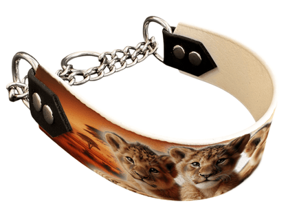 L'atelier du Fourmilier Martingales 86 Martingale pour chien en BioThane® imprimé – Collection animaux sauvages– 38mm