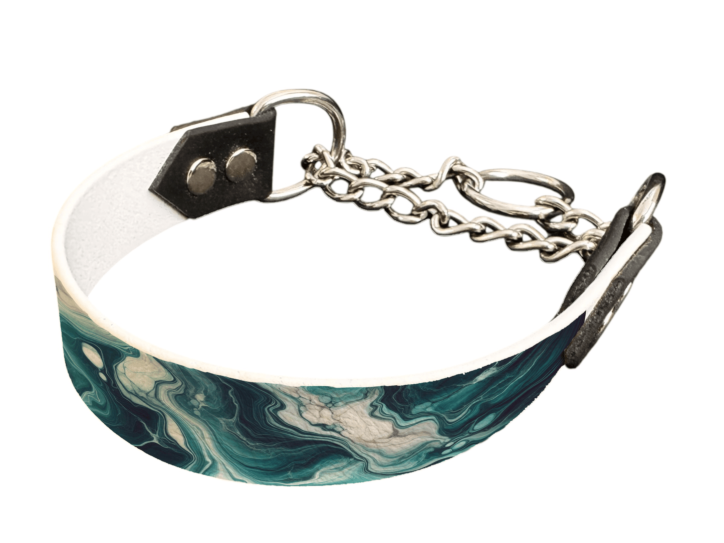 L'atelier du Fourmilier Martingales 9 Martingale pour chien en BioThane® imprimé – Collection abstrait – 25mm