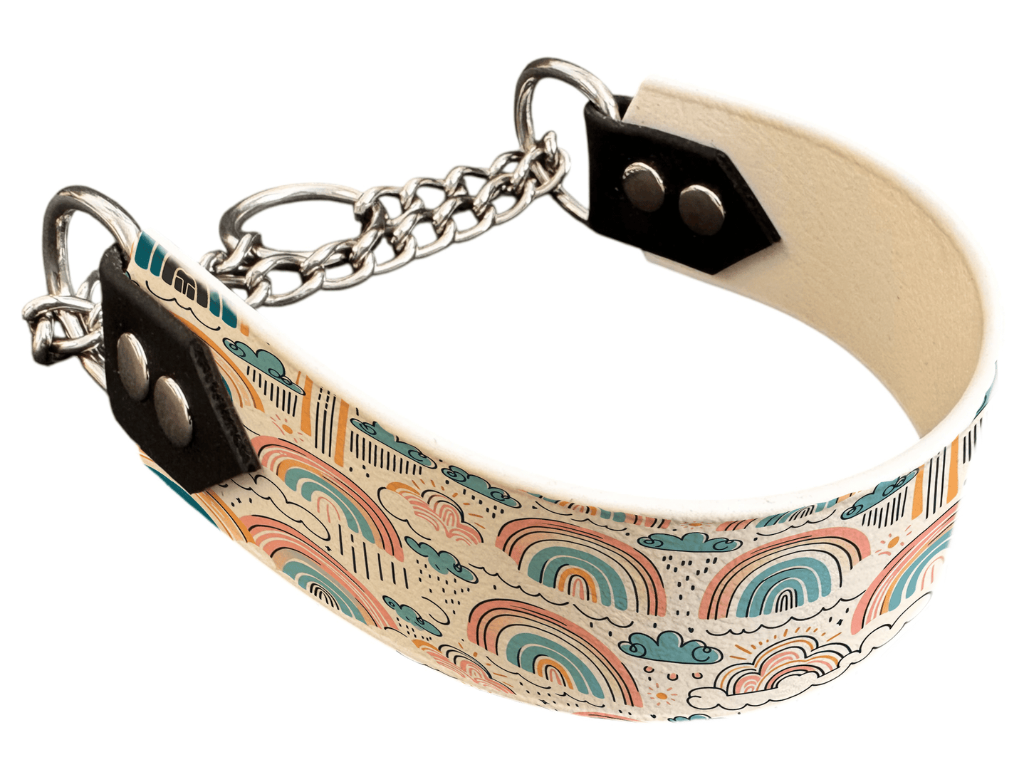 L'atelier du Fourmilier Martingales 98 Martingale pour chien en BioThane® imprimé – Collection nuages– 38mm