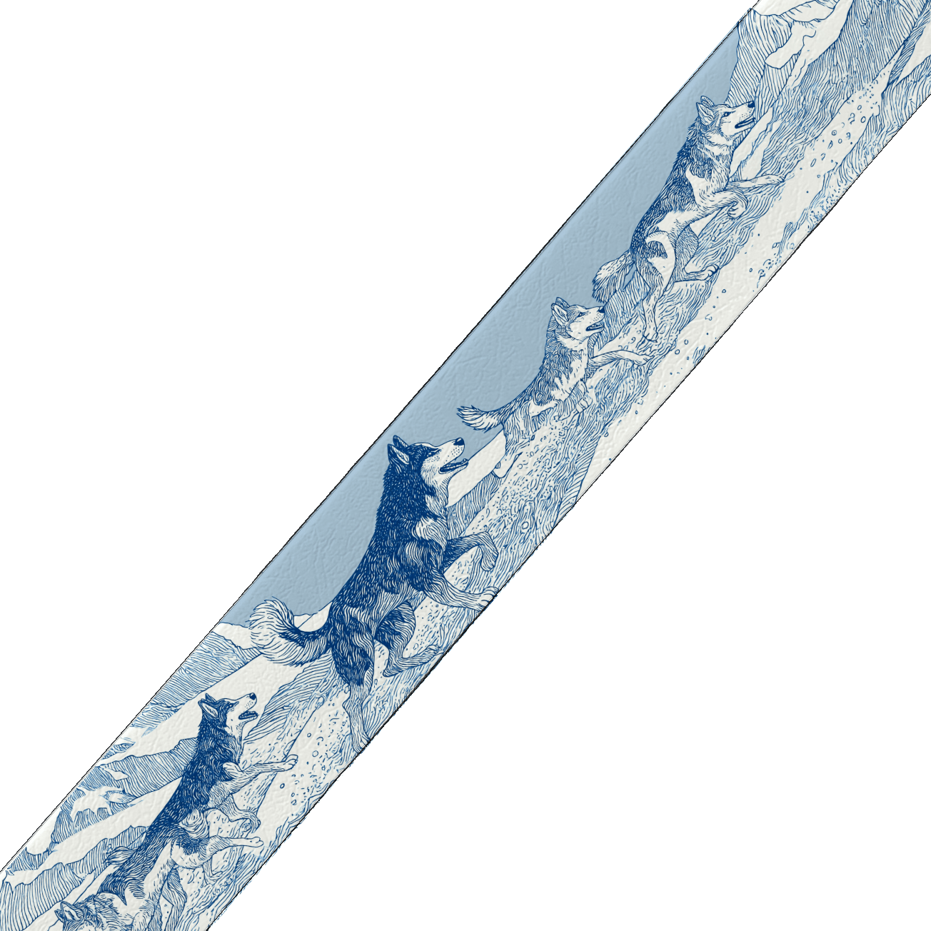 L'atelier du Fourmilier Martingales Martingale pour chien en BioThane® imprimé – Collection Hiver et Noël – 38mm