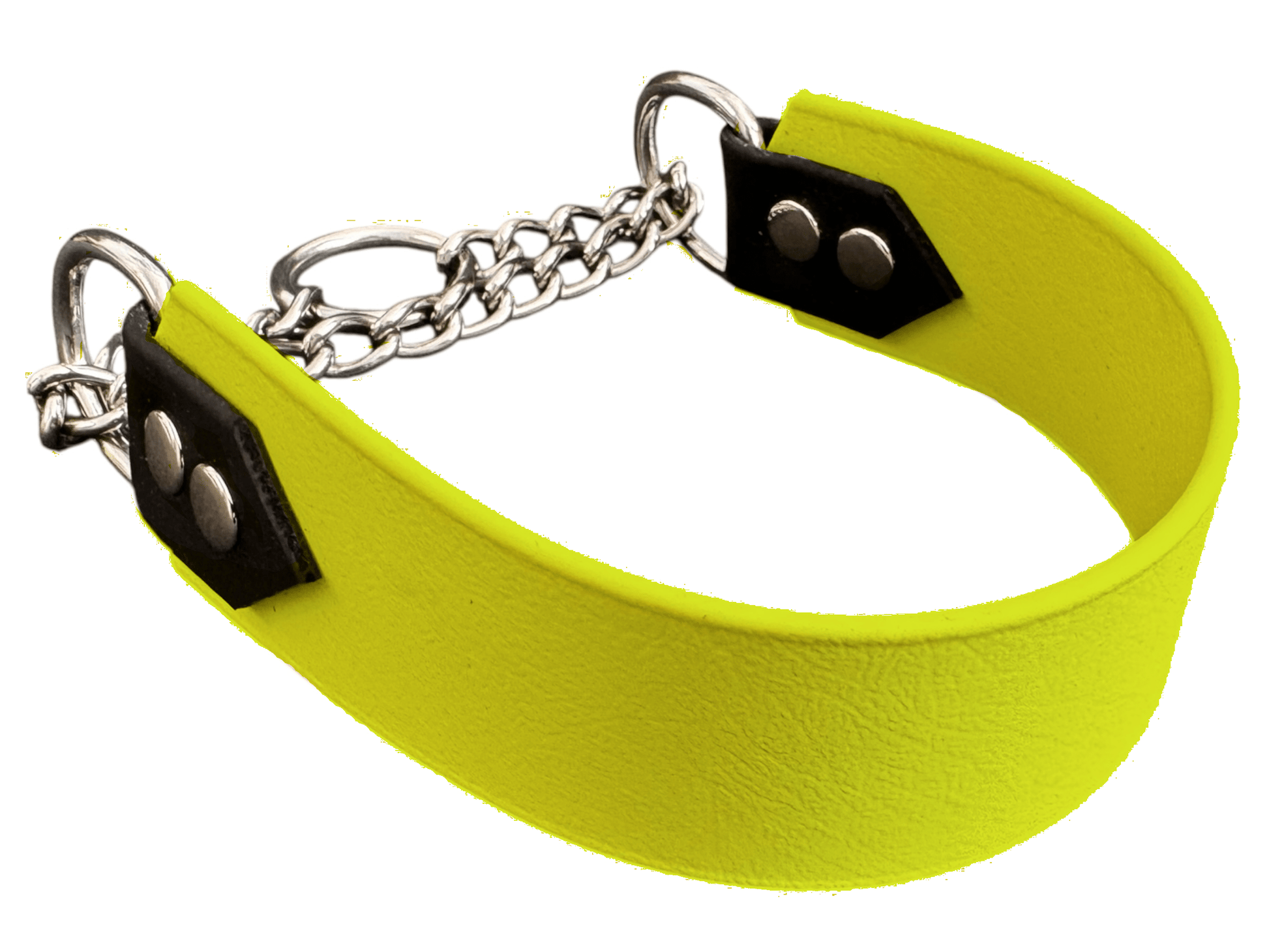 L'atelier du Fourmilier martingales personnalisable Jaune Fluo Martingale 38 mm en Biothane – Personnalisable – Coloris au choix