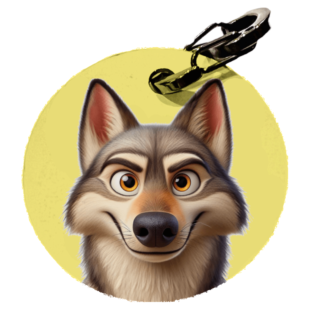 L'atelier du Fourmilier médaille Petite / Cartoon Médaille Chien-Loup personnalisée – L'Atelier du Fourmilier