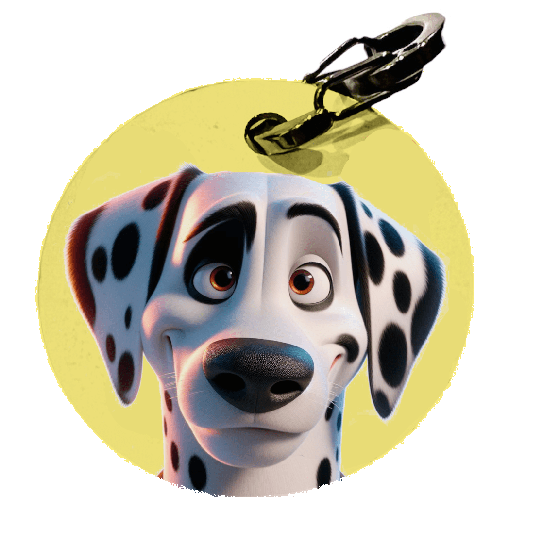 L'atelier du Fourmilier médaille Petite / Cartoon Médaille Dalmatien personnalisée – 2 tailles – Fabrication artisanale