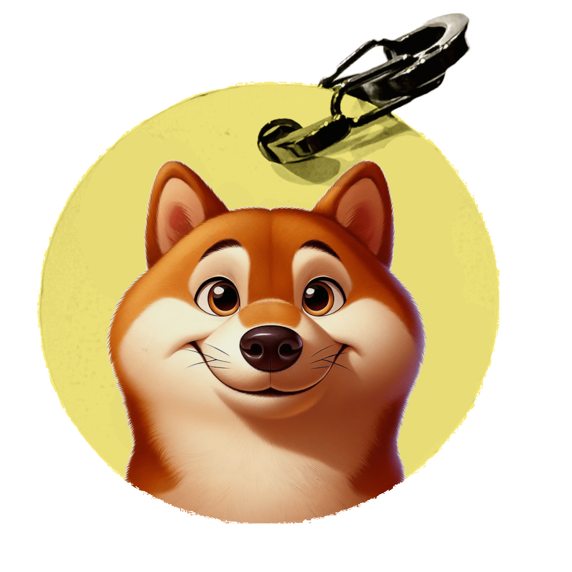 L'atelier du Fourmilier médaille Petite / Cartoon Médaille personnalisée pour Shiba Inu - L'Atelier du Fourmilier