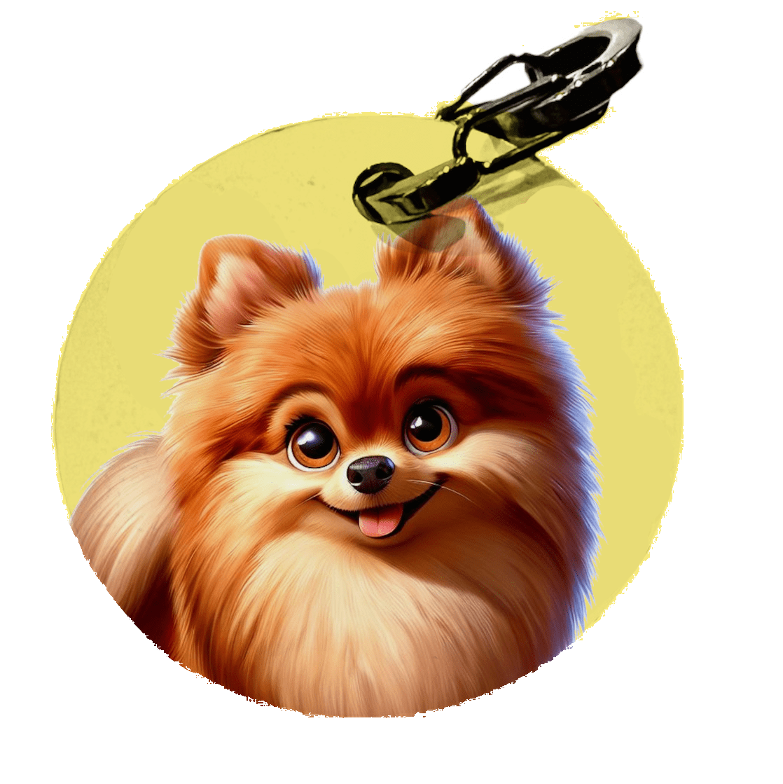 L'atelier du Fourmilier médaille Petite / Cartoon Médaille personnalisée pour Spitz – L'Atelier du Fourmilier