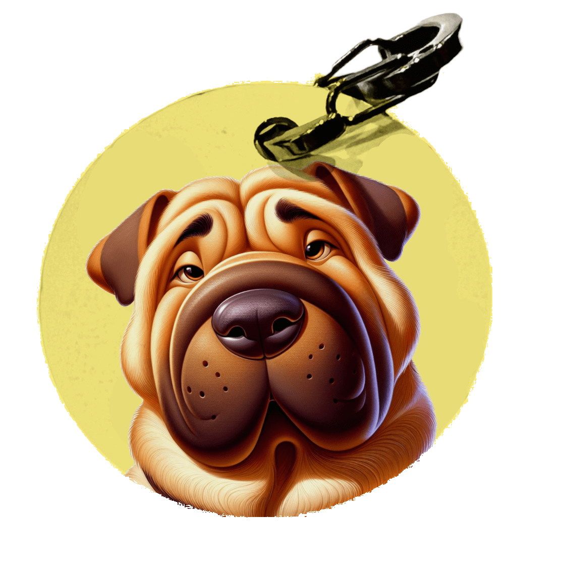 L'atelier du Fourmilier médaille Petite / Cartoon Médaille personnalisée Sharpeï – L'Atelier du Fourmilier