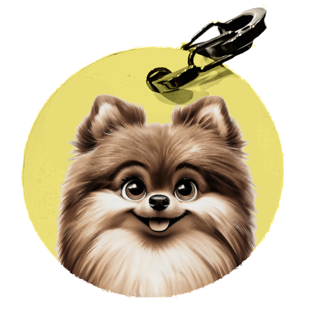 L'atelier du Fourmilier médaille Petite / Cartoon2 Médaille personnalisée pour Spitz – L'Atelier du Fourmilier