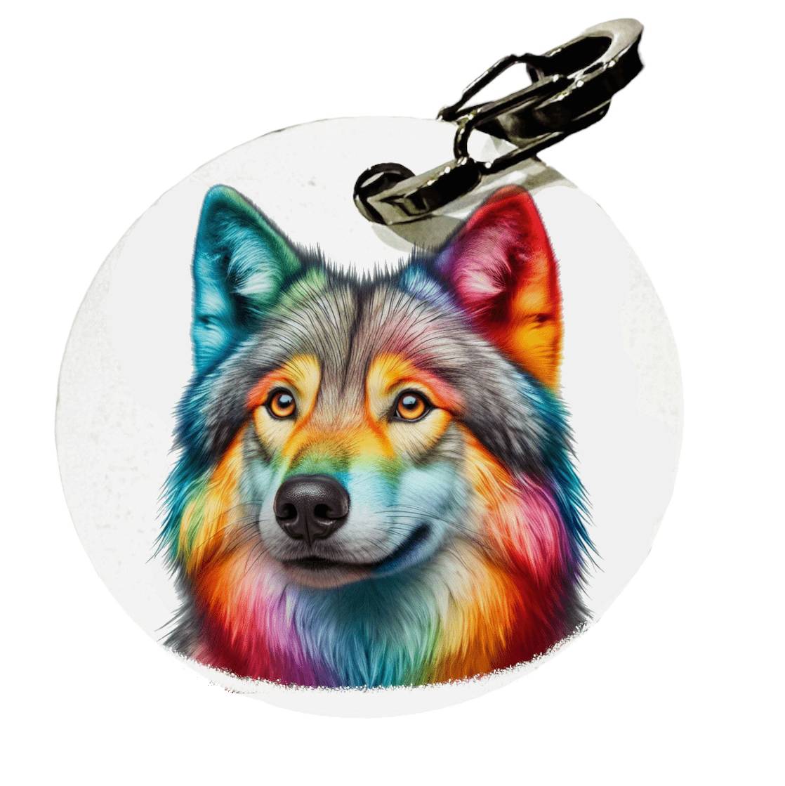 L'atelier du Fourmilier médaille Petite / Colorfull1 Médaille Chien-Loup personnalisée – L'Atelier du Fourmilier