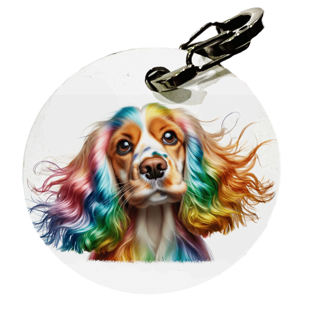 L'atelier du Fourmilier médaille Petite / Colorfull1 Médaille Cocker personnalisée – L'Atelier du Fourmilier